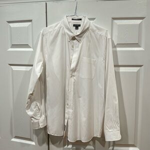 Eddie Bauer white button down shirt.